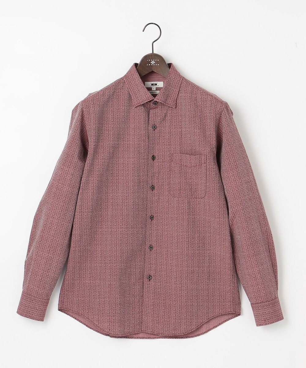 JOSEPH ABBOUD 【オーガニックコットン】リヨセルリネンプリント シャツ 