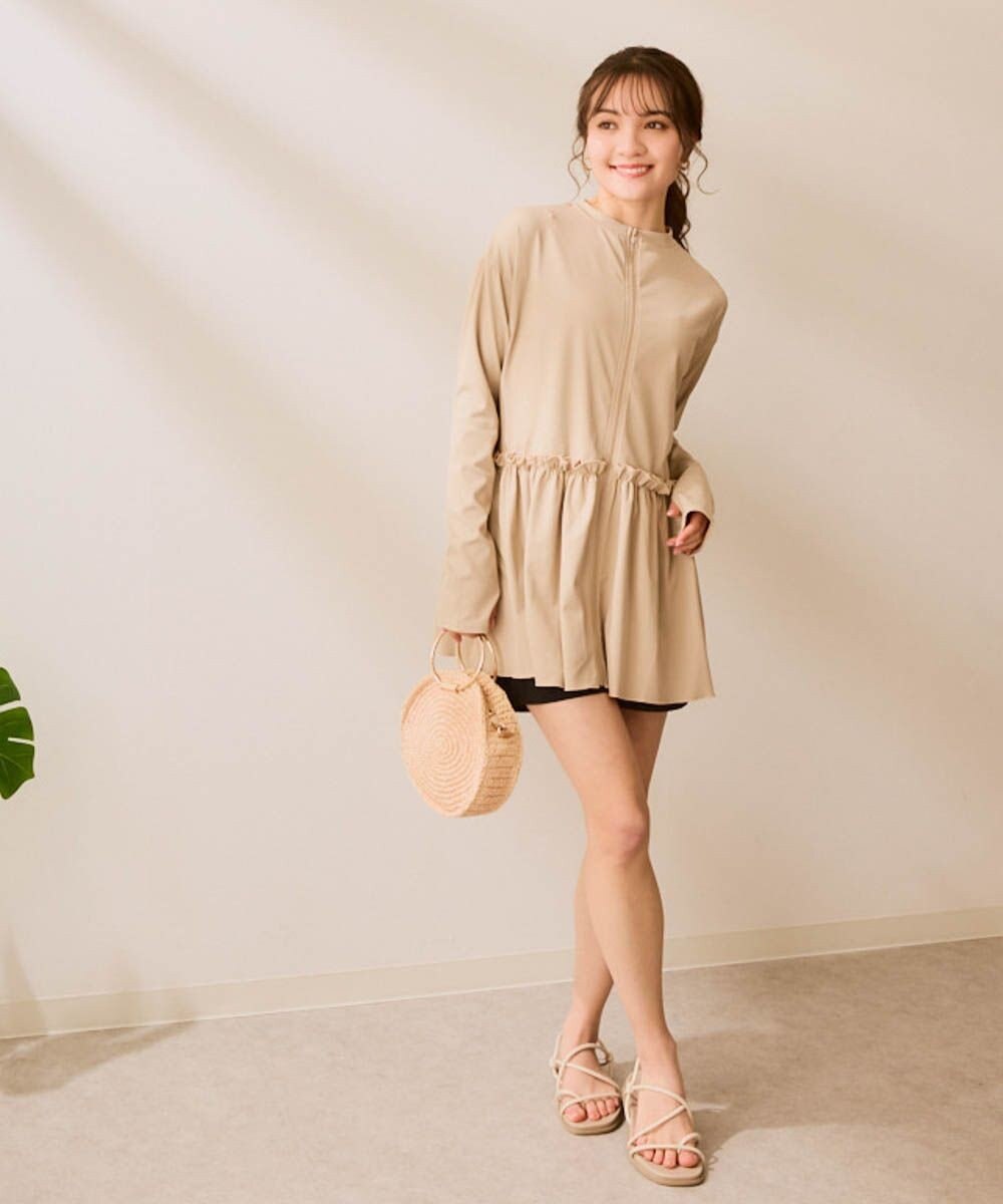 OP／FILA 【Ocean Pacific】フリル切替ラッシュガード 