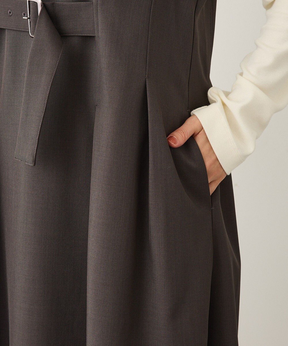 CRAFT STANDARD BOUTIQUE Vネックウェストタックジャンパースカート 