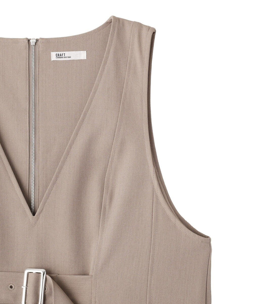 CRAFT STANDARD BOUTIQUE Vネックウェストタックジャンパースカート 