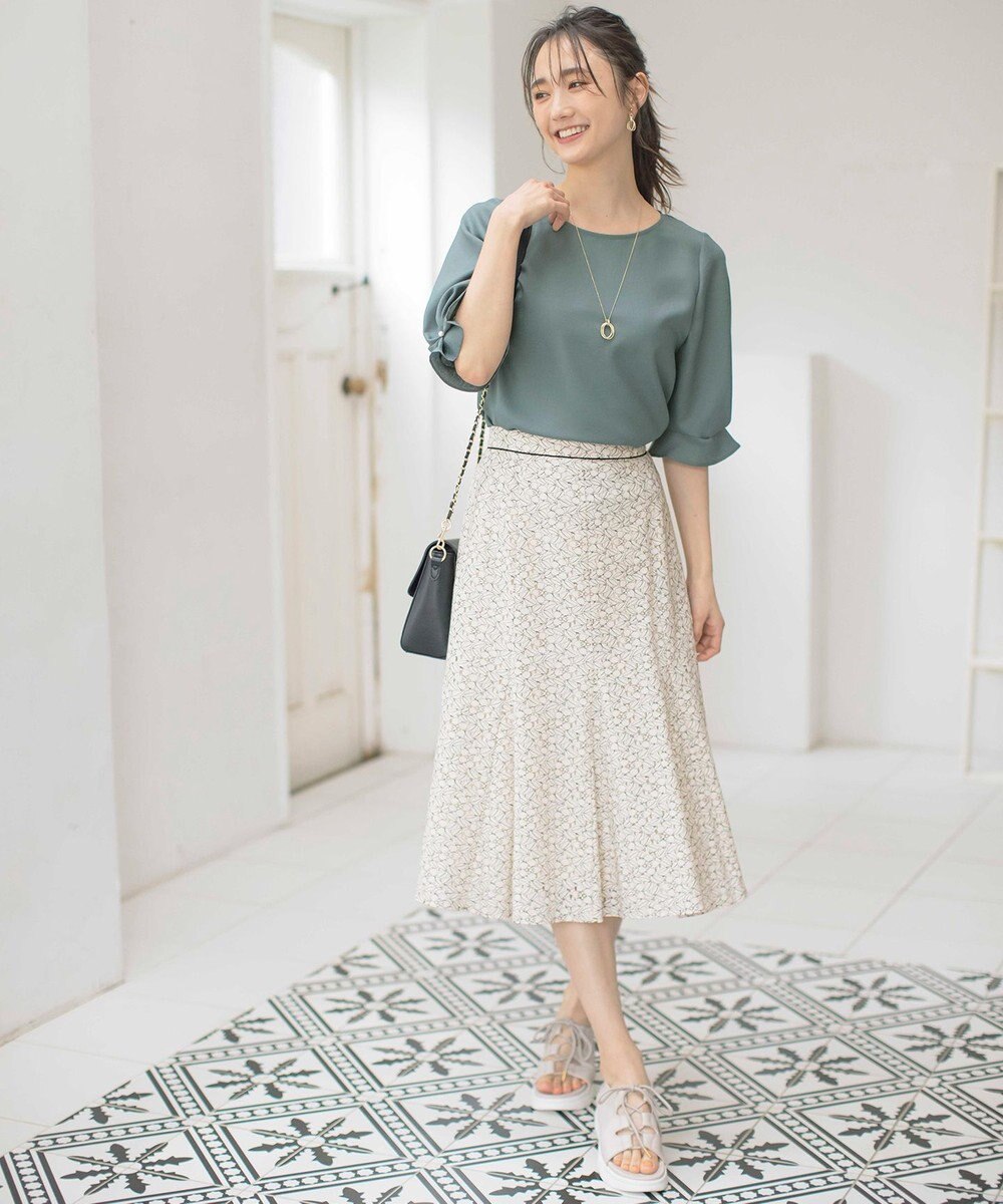 ANY SIS 【速乾・接触冷感】スムージーポリエステル クルーネック ブラウス 