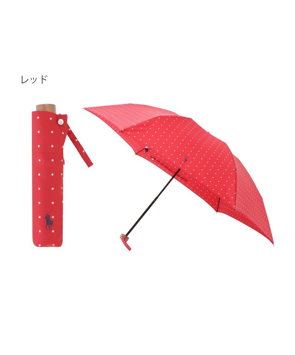 MOONBAT POLO RALPH LAUREN（ポロ ラルフローレン)ドット×ロゴ 雨傘 折りたたみ傘 