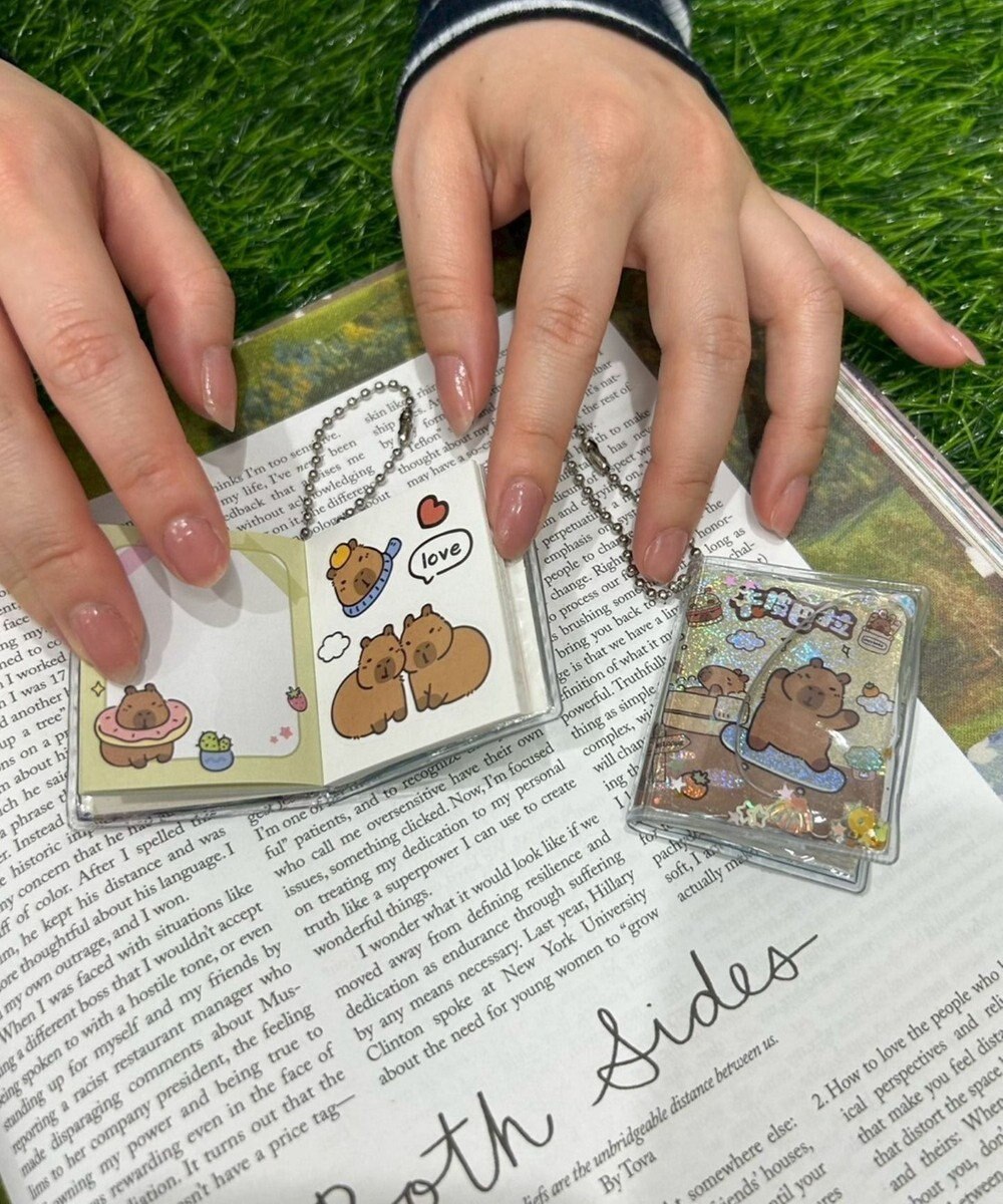 WEGO ボールチェーン付きカピバラステッカーメモ 