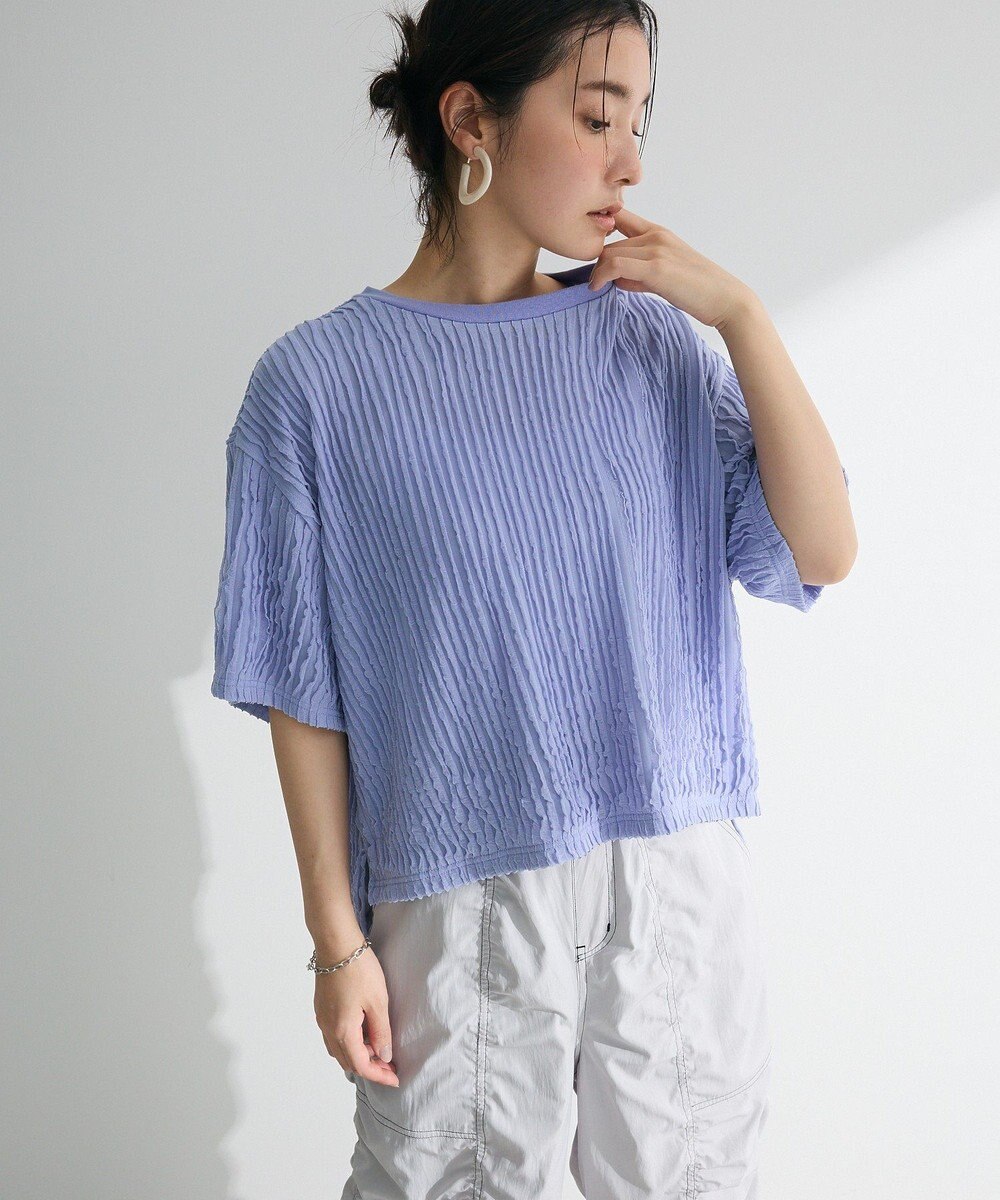 Green Parks ５分袖フリルカットプルオーバー 