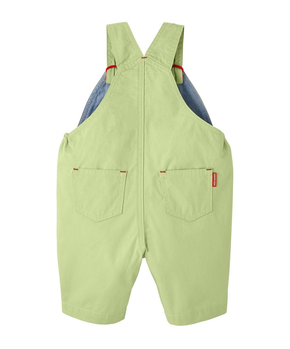 MIKI HOUSE HOT BISCUITS 【ミキハウス】【70-100cm】６分丈オーバーオール 