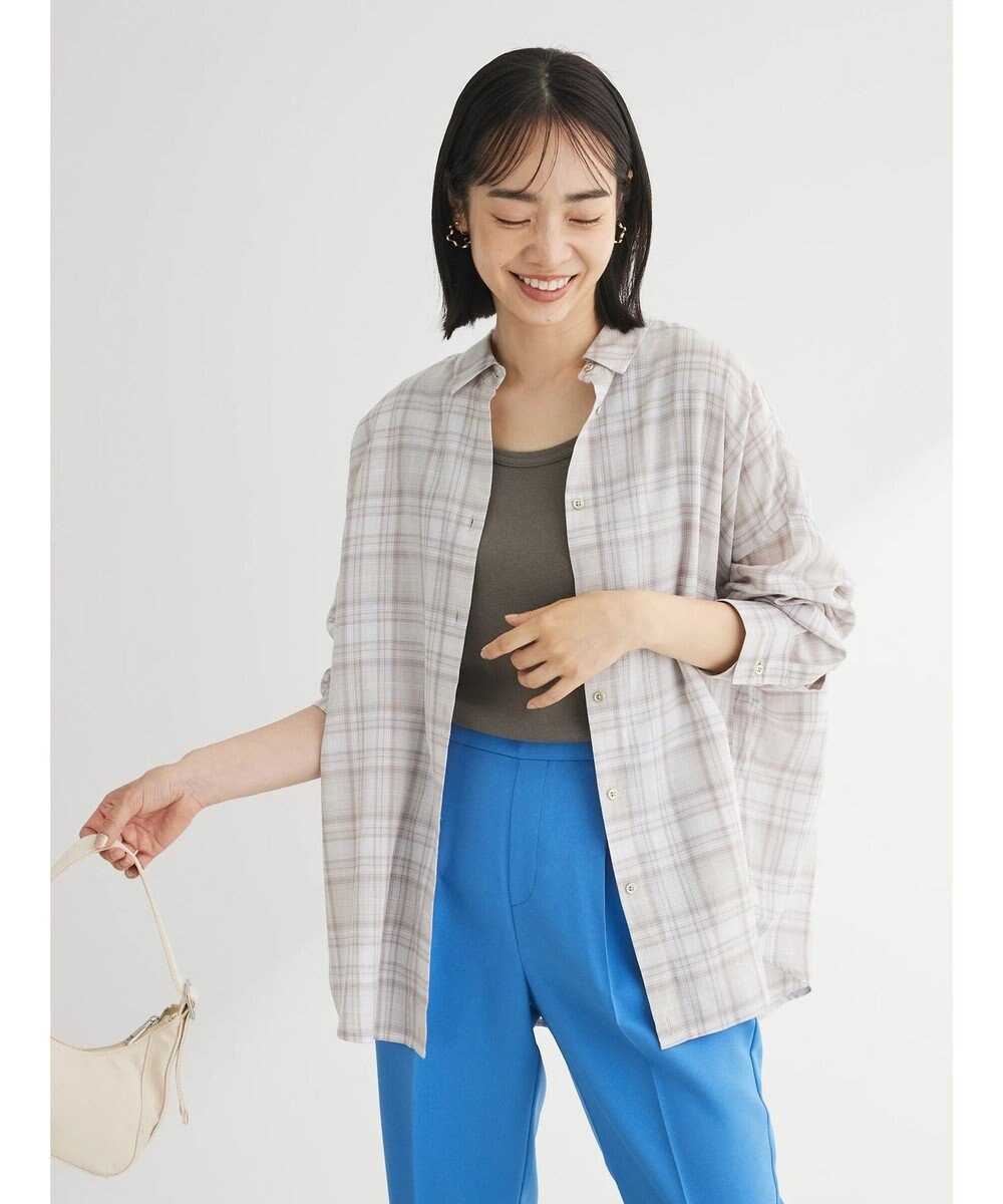 Green Parks リネンレーヨン２ｗａｙシャツ 