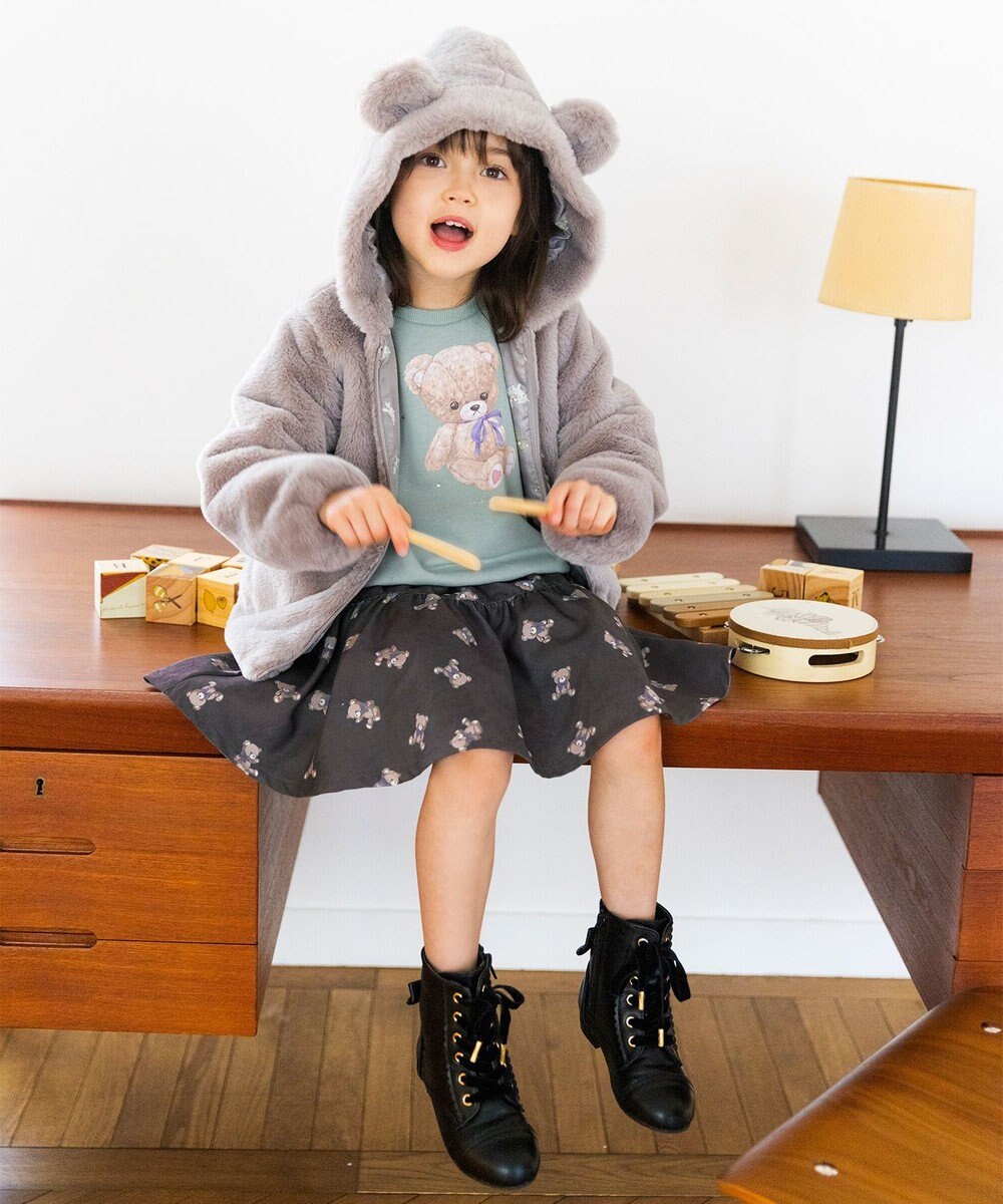 ANY KIDS アニマル耳ボアブルゾン 