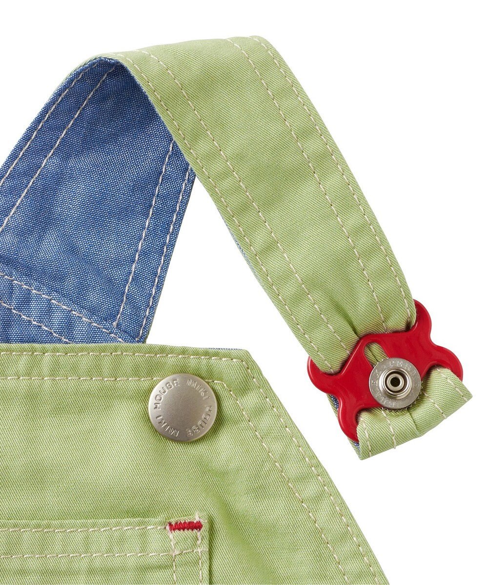 MIKI HOUSE HOT BISCUITS 【ミキハウス】【70-100cm】６分丈オーバーオール 