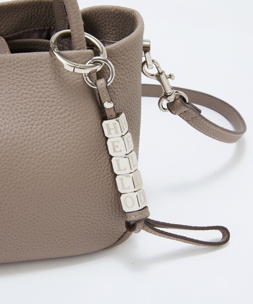 TOPKAPI 【Breath TOPKAPI】シュリンクレザー ショルダー付き ミニ トートバッグ / チャーム付き 