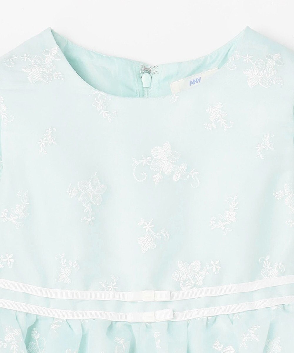 ANY KIDS 総刺繍 花柄ワンピース 