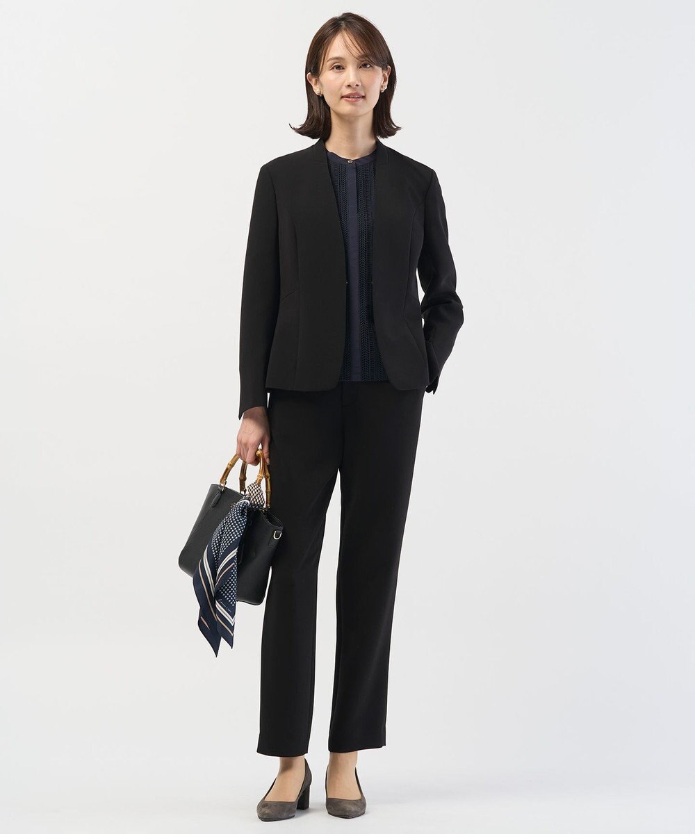 J.PRESS LADIES レースコンビ ボウタイ カットソー 