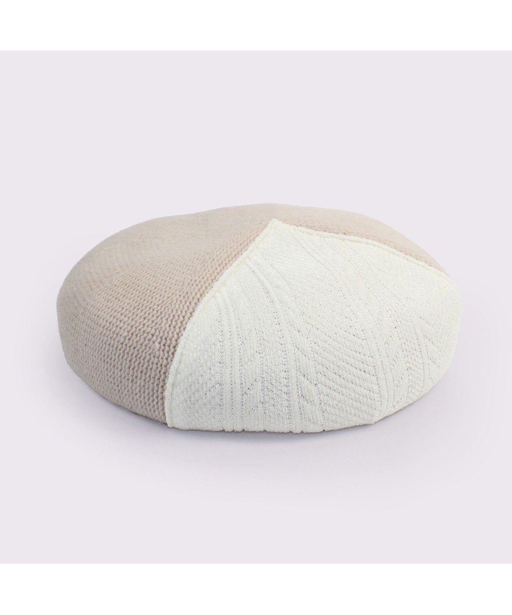 ATRENA 【日本製】カシミヤ混ケーブル掛け合わせベレー 