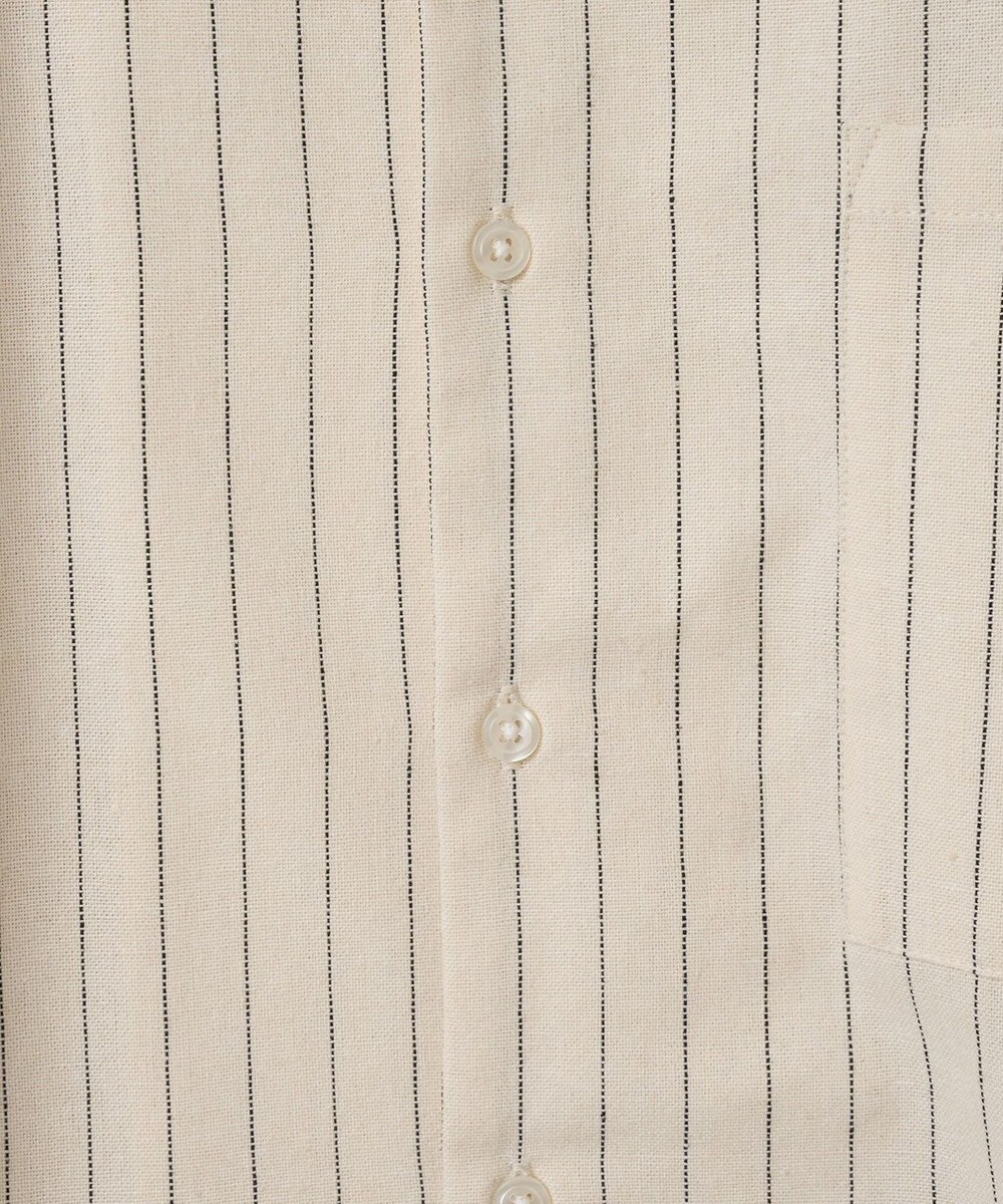 WEGO 【ユニセックス着用アイテム/手洗い可/SETUP可】リネンレーヨンオープンカラーシャツ（S） 