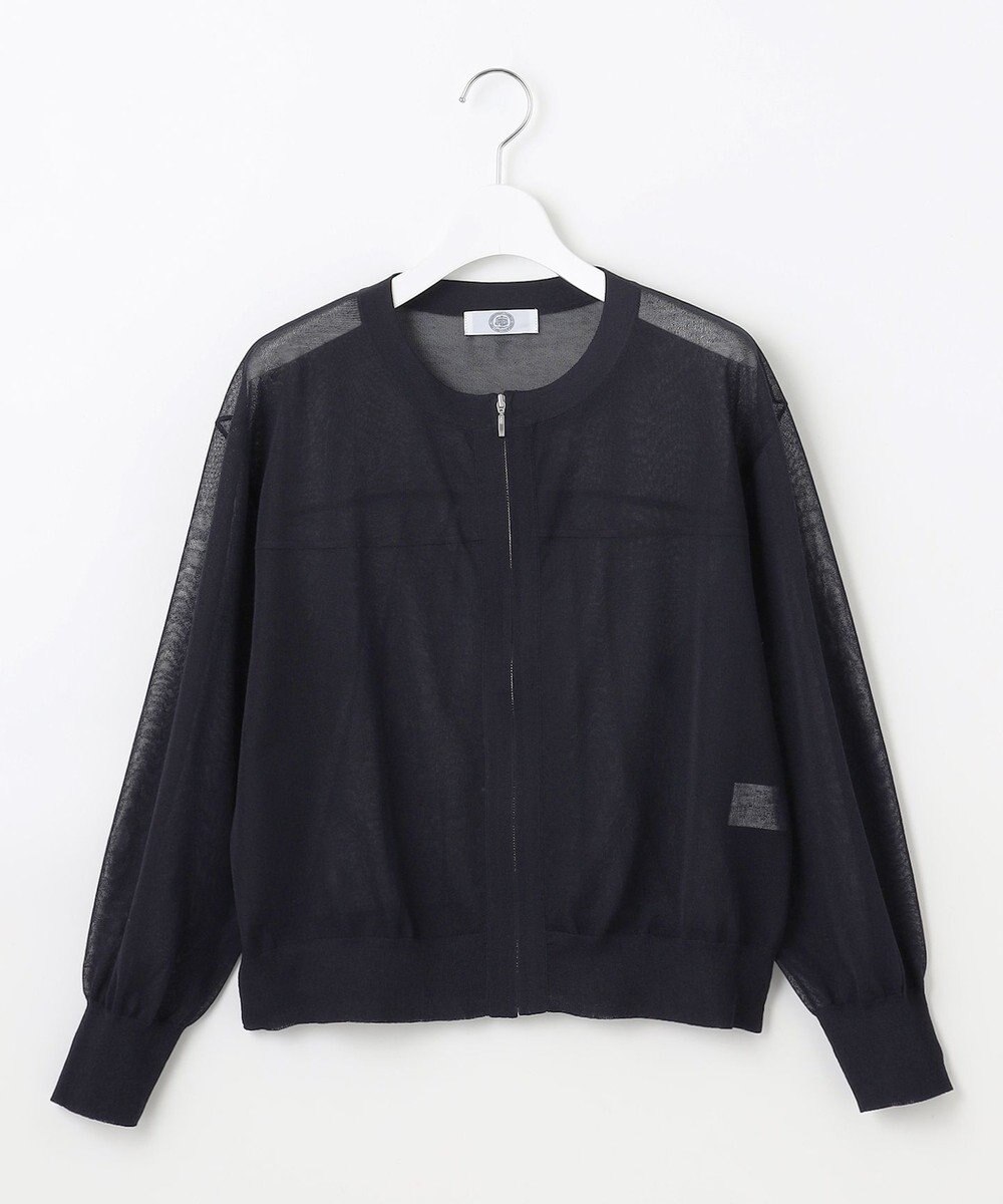 J.PRESS LADIES 【洗える】SHEER LIGHT ニット ブルゾン 