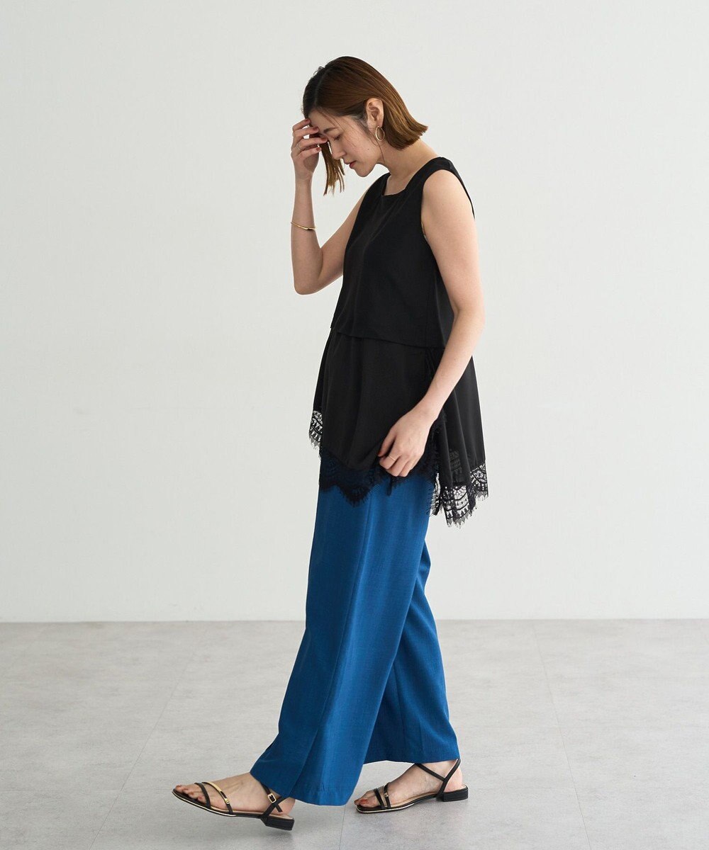 YECCA VECCA 【UVカット】サラサライージーワイドパンツ 