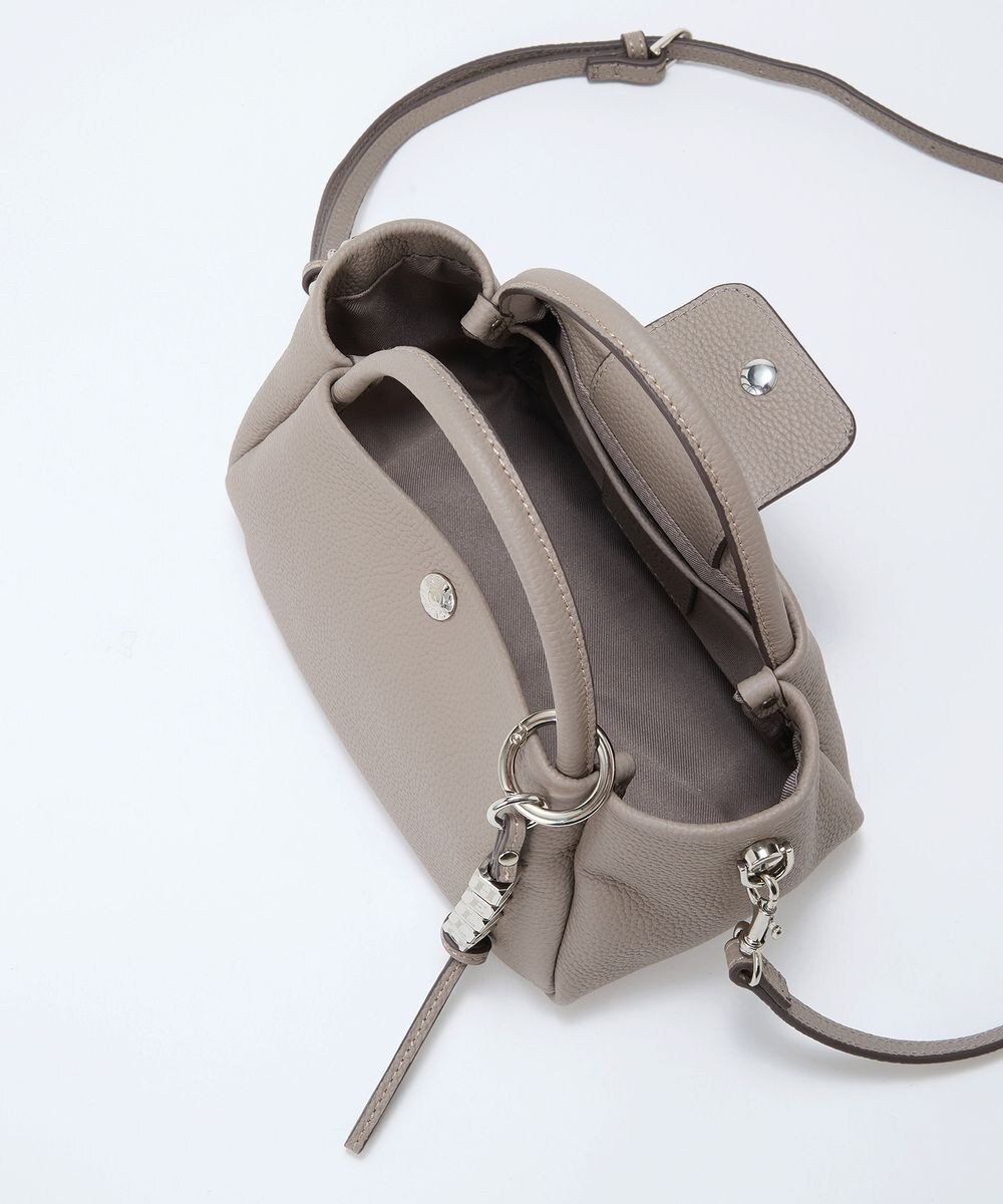 TOPKAPI 【Breath TOPKAPI】シュリンクレザー ショルダー付き ミニ トートバッグ / チャーム付き 