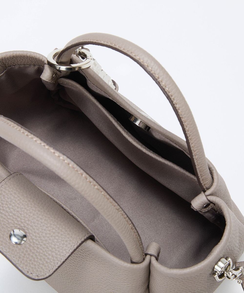 TOPKAPI 【Breath TOPKAPI】シュリンクレザー ショルダー付き ミニ トートバッグ / チャーム付き 