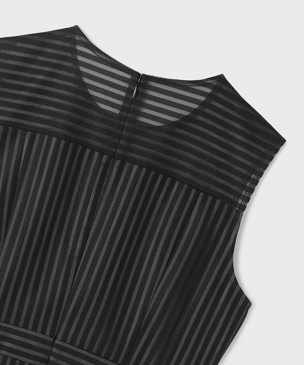 GRACE CONTINENTAL ストライプレースフレアドレス 