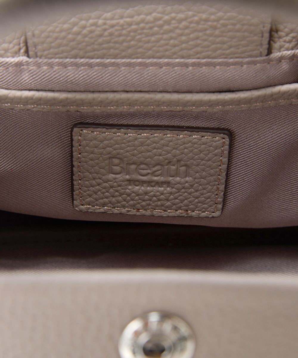 TOPKAPI 【Breath TOPKAPI】シュリンクレザー ショルダー付き ミニ トートバッグ / チャーム付き 