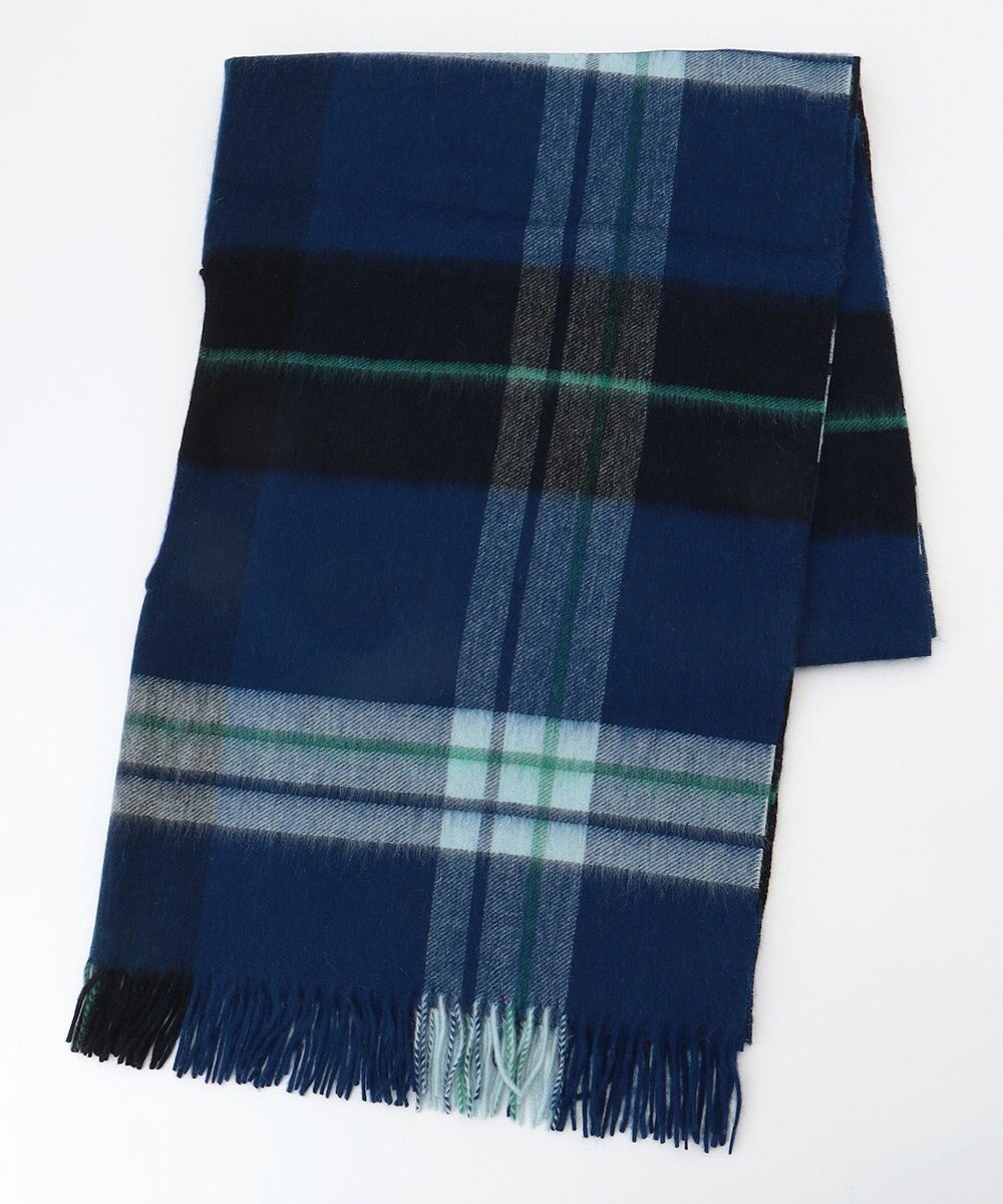 MOONBAT MACKINTOSH PHILOSOPHY ウール100%超大判チェックポンチョストール／幅70cm 