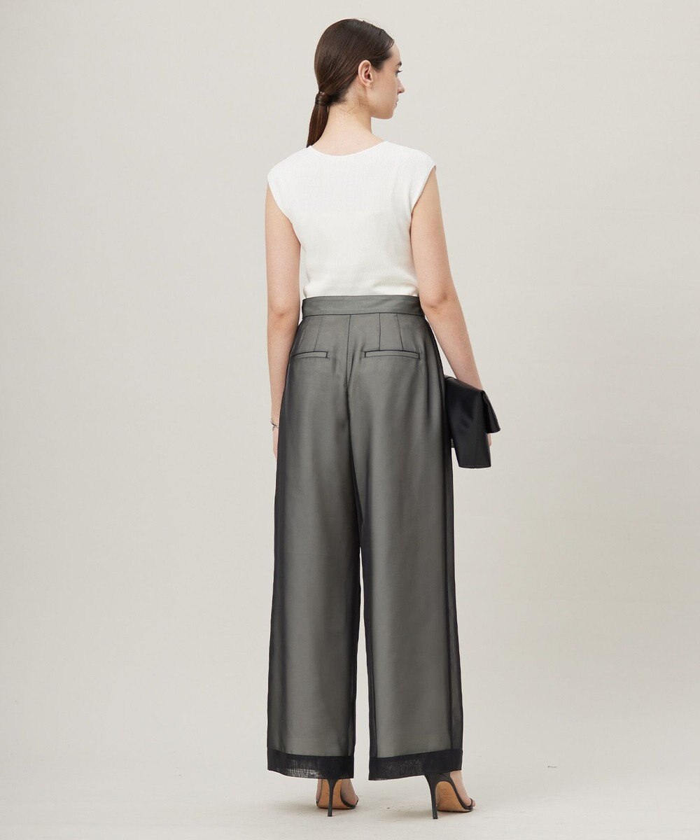 ICB L 【洗える】オーガニックコットンリブ ノースリーブニット 