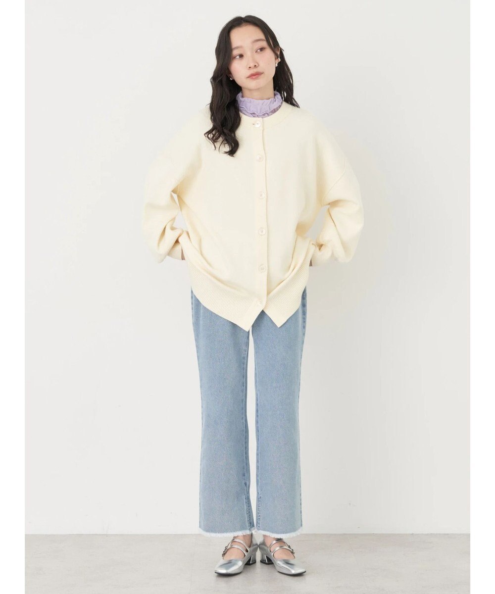 earth music&ecology ジャガードシャーリングシアートップス 