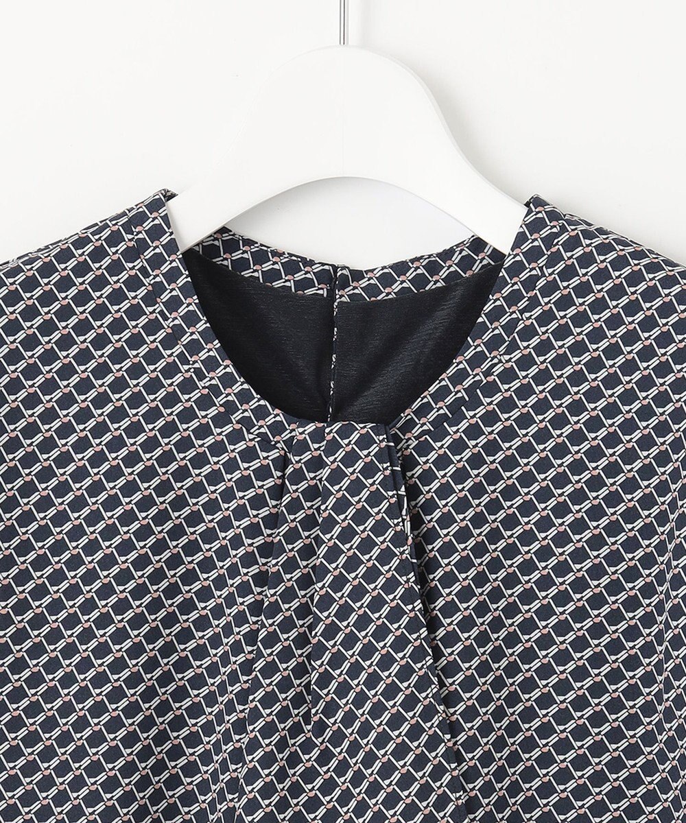 J.PRESS LADIES 【2WAY】幾何プリント ボウタイ カットソー 