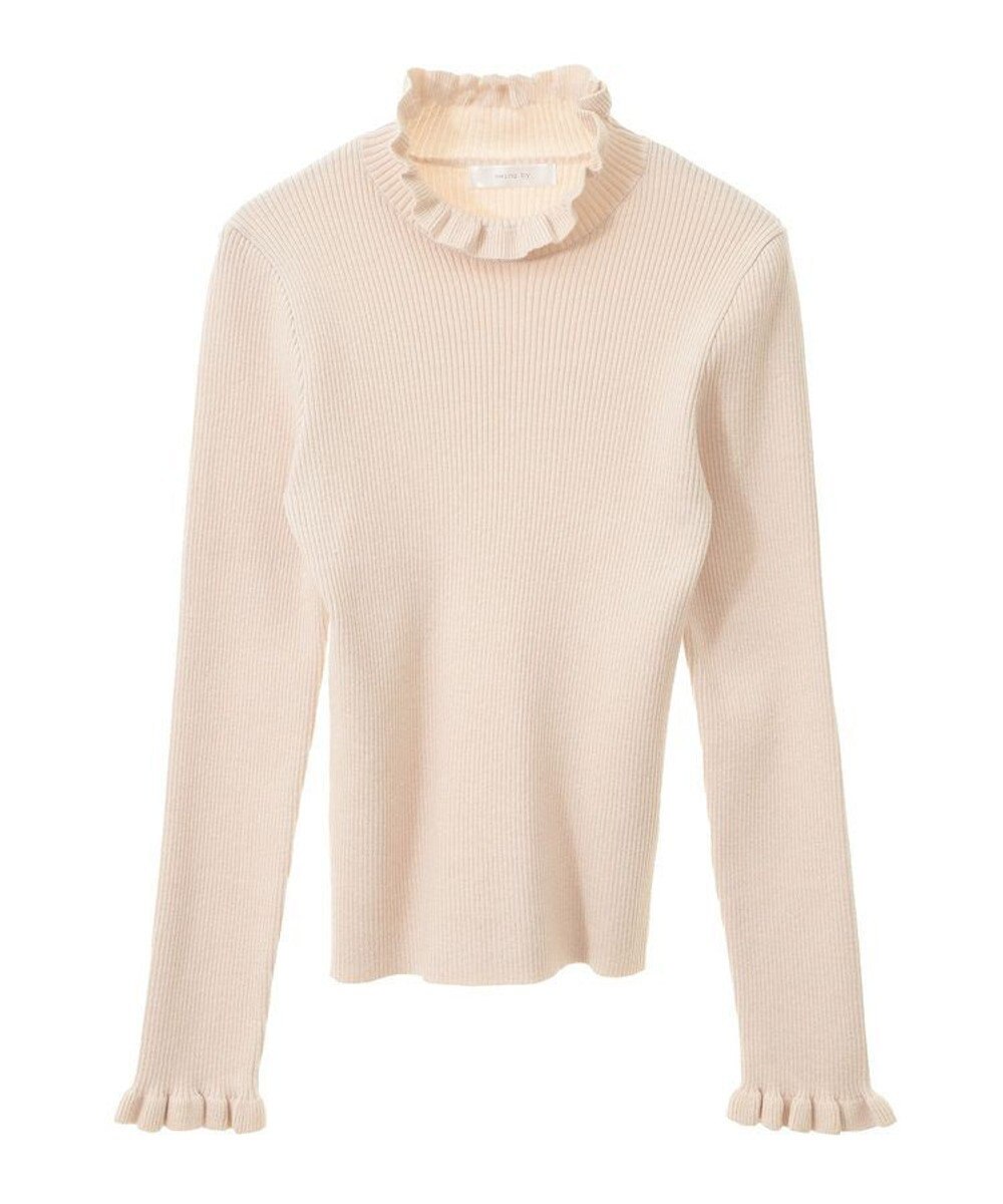 Green Parks ・ｓｗｉｎｇ　ｂｙ　フリルハイネックリブニット 