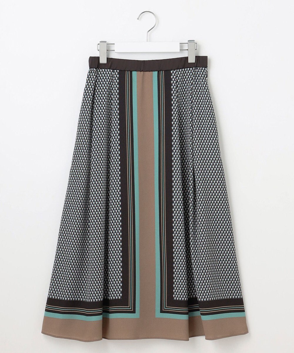 自由区 【洗える】ジオメトリックハートプリント スカート 