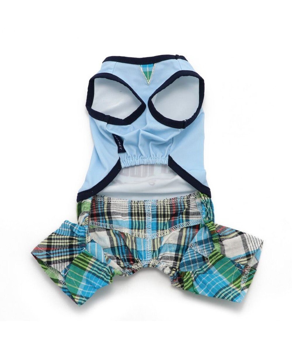 PET PARADISE 犬の服 春夏 ひんやり クール 接触冷感 虫よけ  J.PRESS マリン パンツ つなぎ 【小型犬】クールマックスエコメイド 