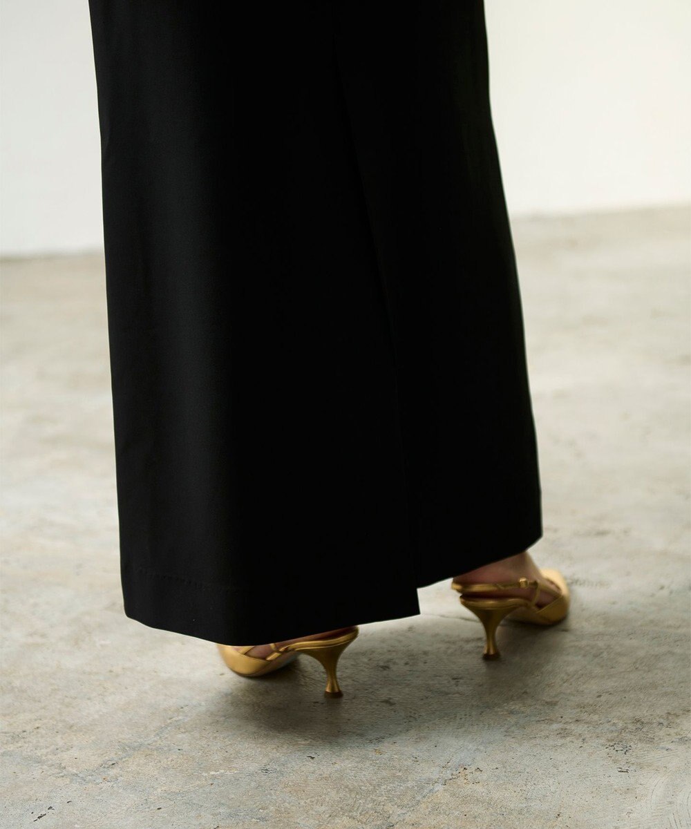 GRACE CONTINENTAL シアーラッフルロングドレス 