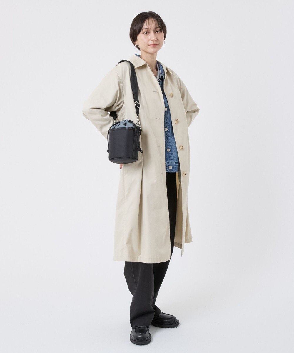 LeSportsac SM DRAWSTRING BUCKET/リサイクルドブラックJP 