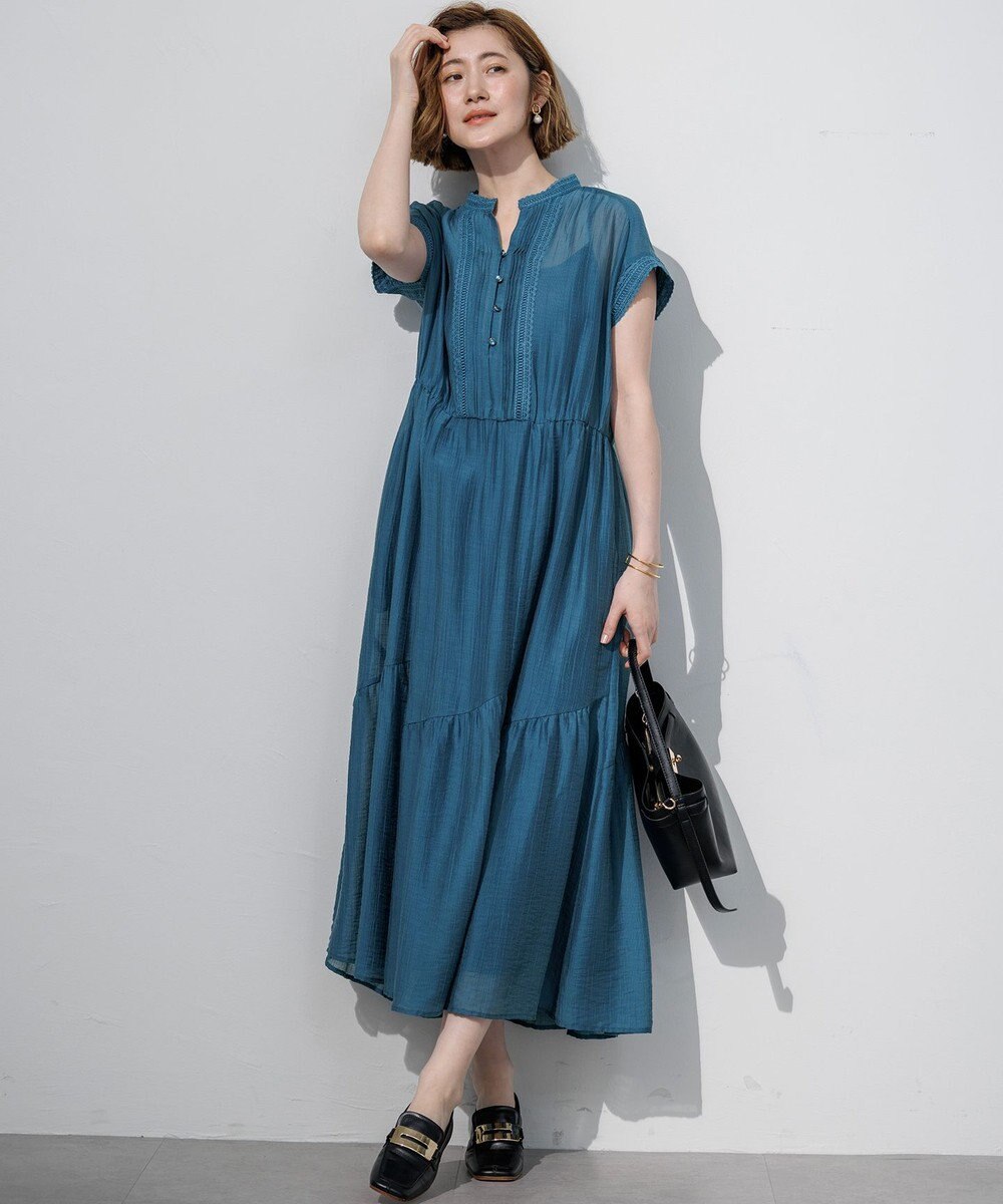 23区 S 【先行予約/WEB&一部店舗限定】シアーワッシャー レース ワンピース 