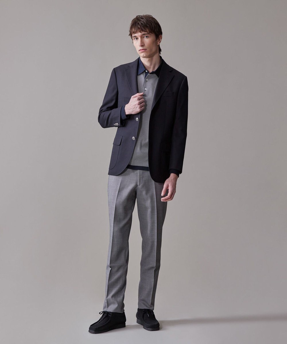 J.PRESS MEN 【Peppin Merino Comfort】【ウォッシャブル可 / 折り目加工】バーズアイ スラックス / ノータック 