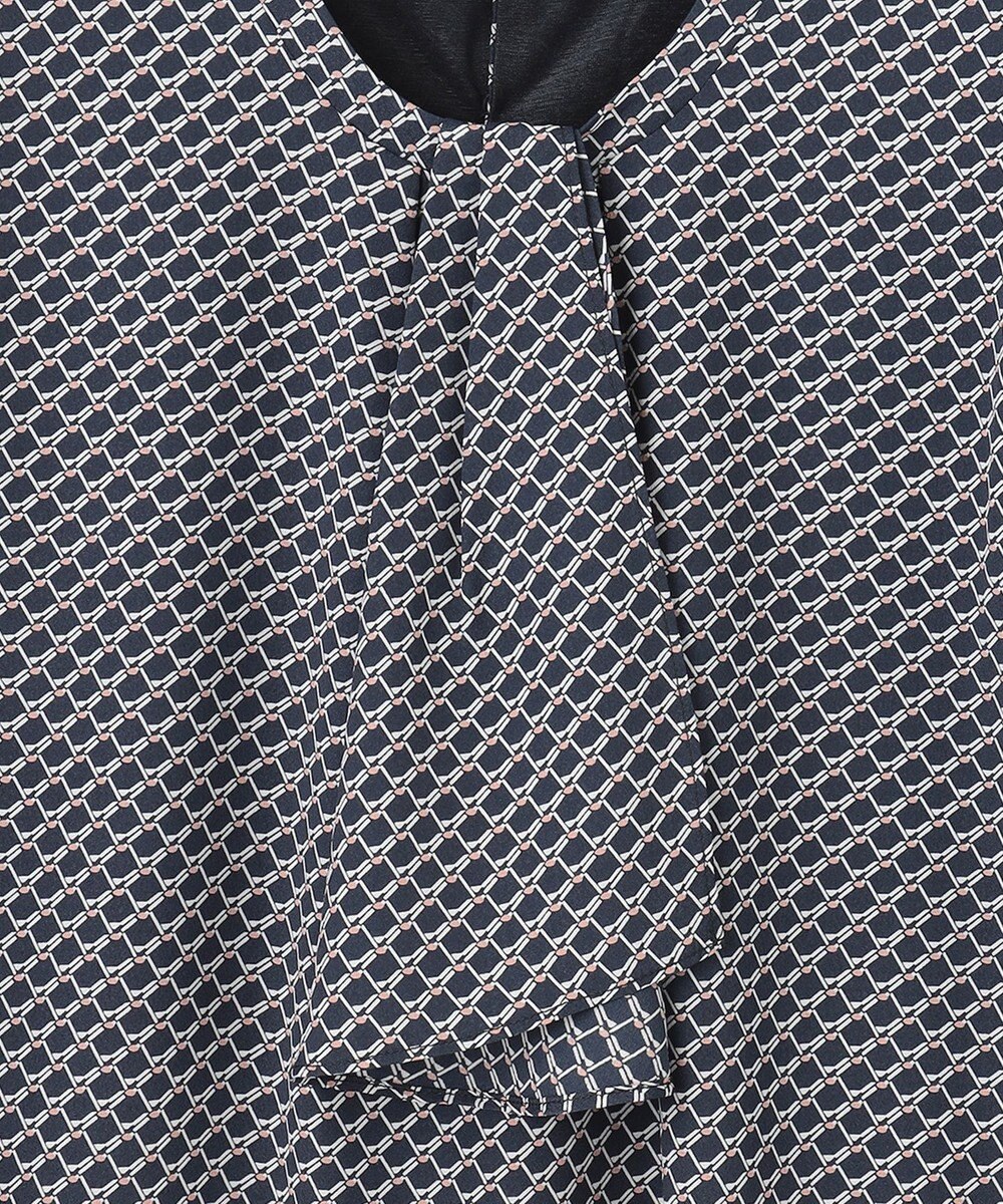 J.PRESS LADIES 【2WAY】幾何プリント ボウタイ カットソー 