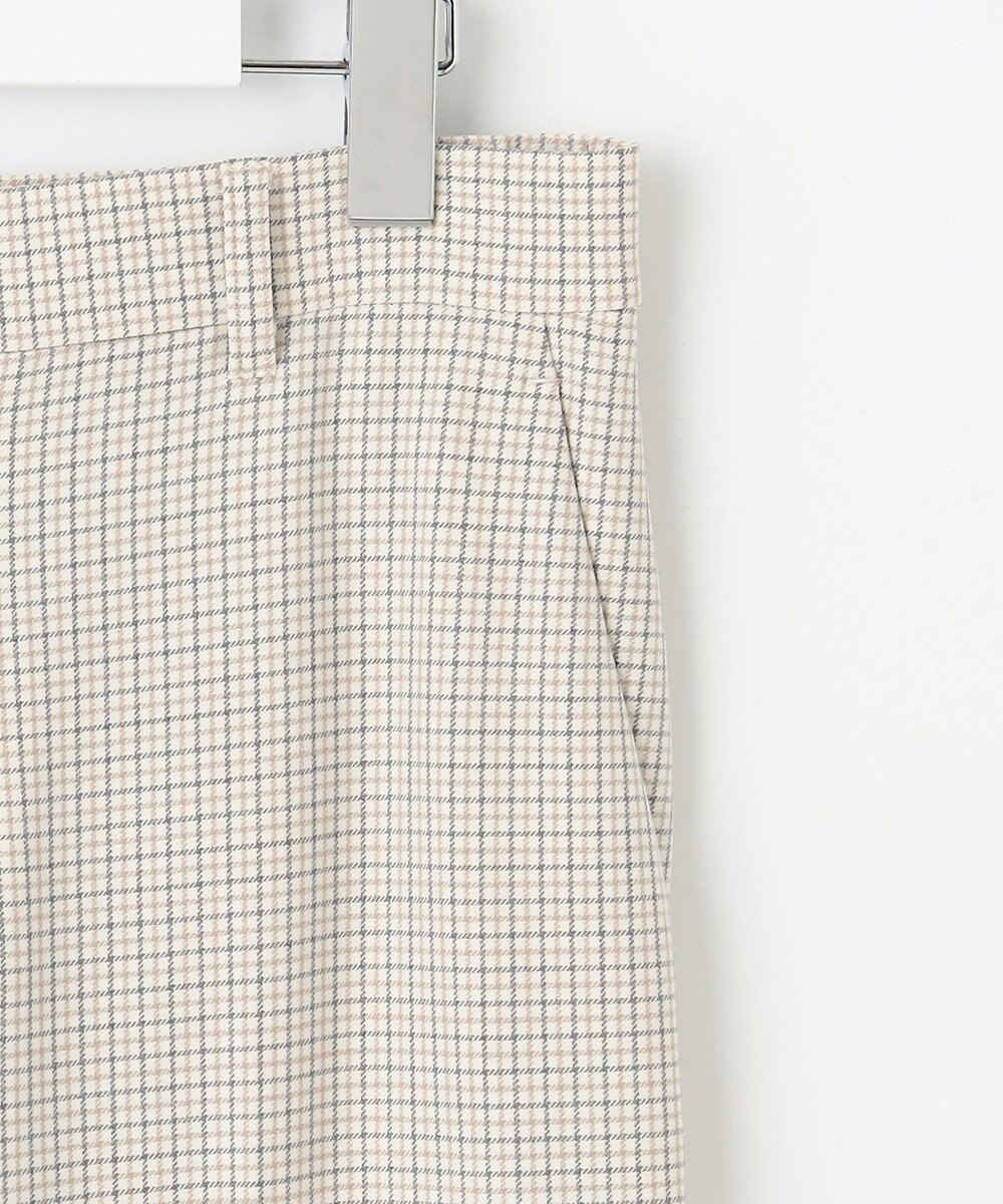 自由区 L TRギャバチェック柄ストレート パンツ 