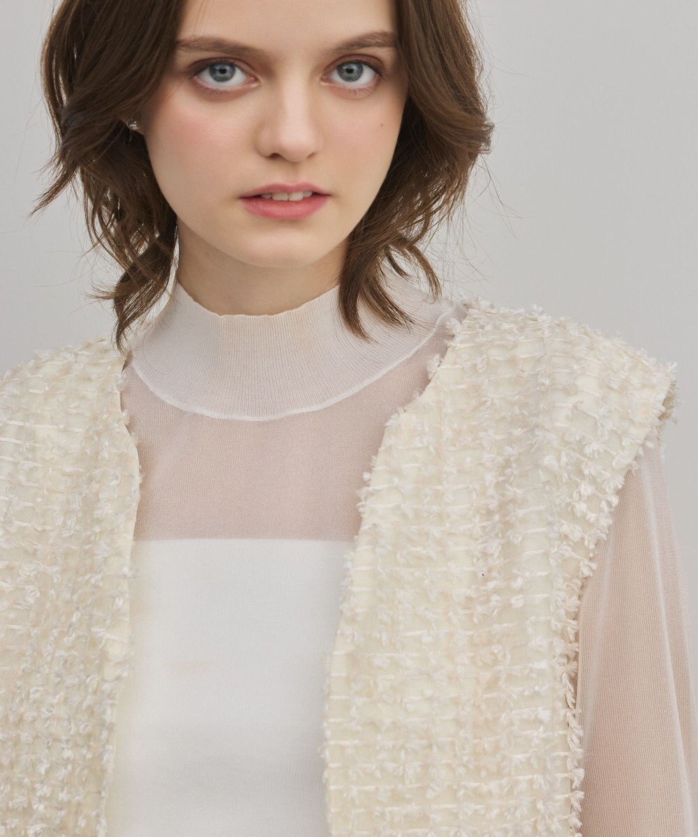 GRACE CONTINENTAL カットジャガードペプラムジレ 