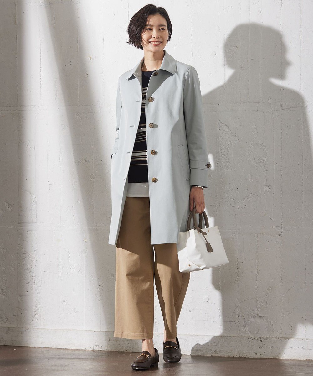 J.PRESS LADIES L 【洗える】RAYON STRETCH BORDER ボートネック ニット 