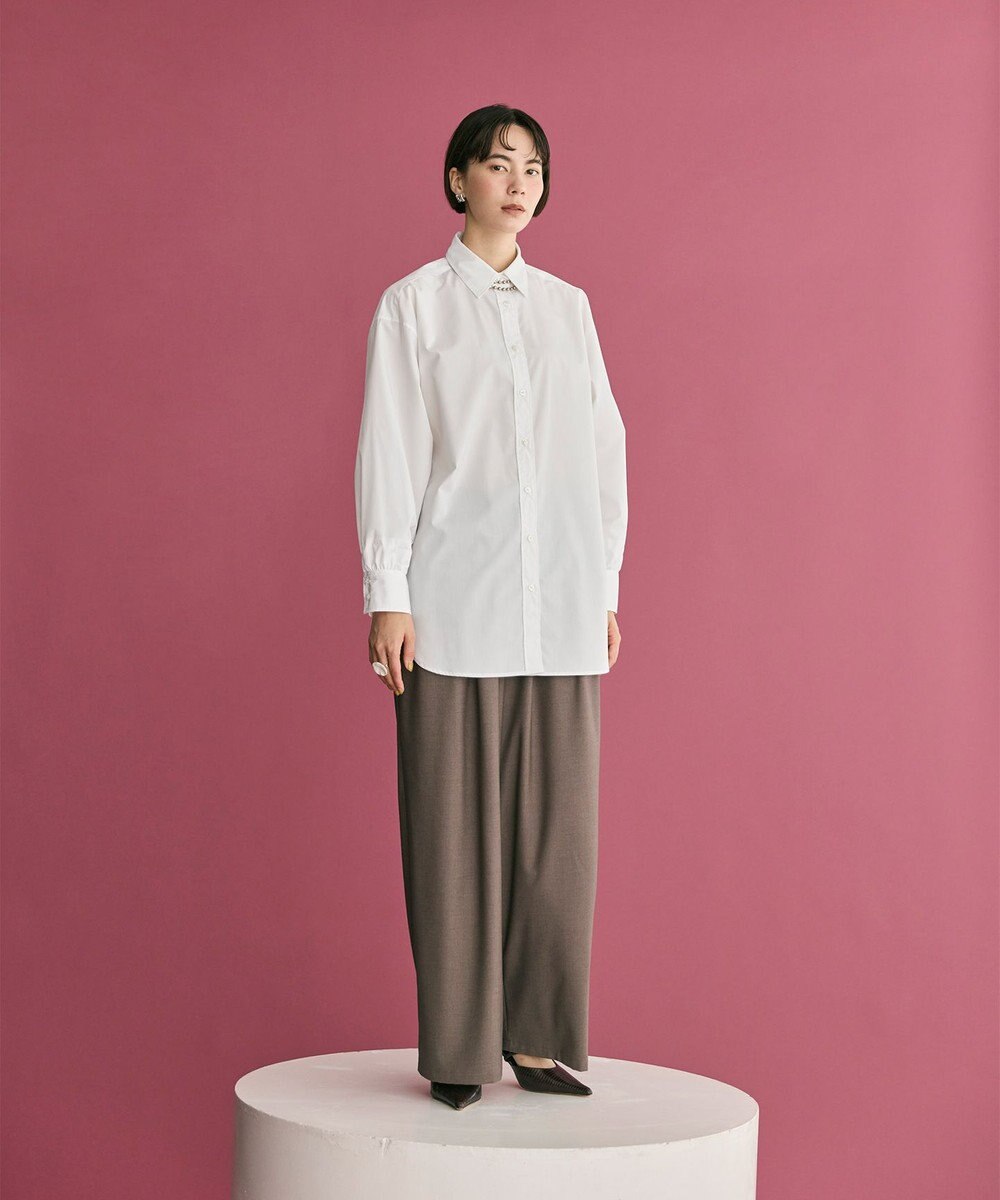 #Newans 【洗濯機可】ロールアップカフスシャツ 