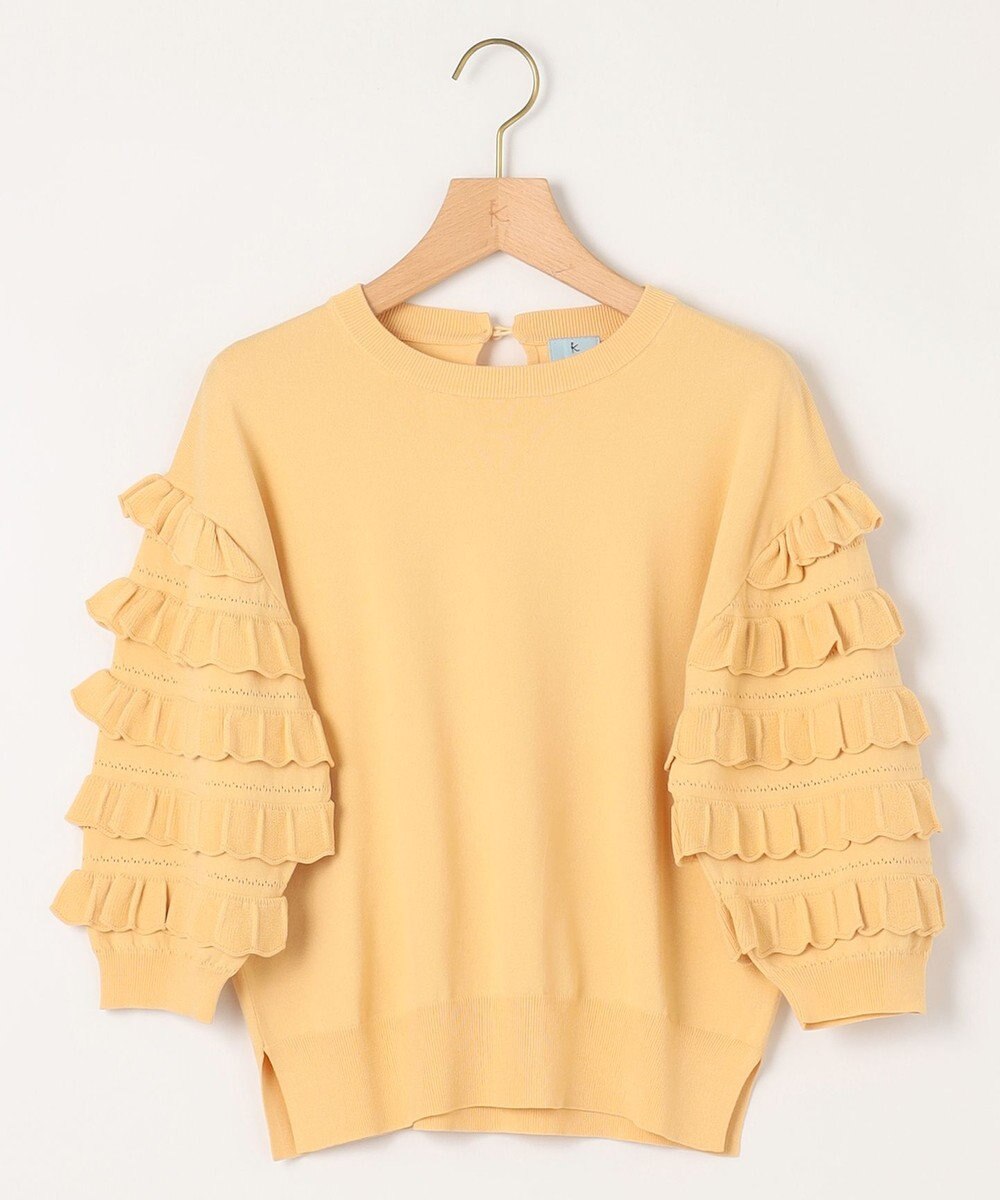 組曲 S 【WEB限定カラーあり】MINA 袖フリルニットプルオーバー 