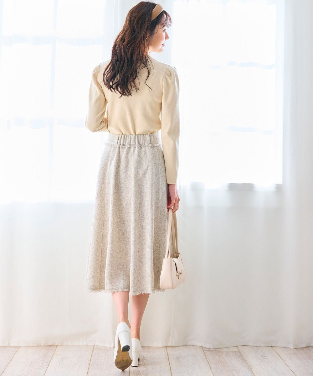 Feroux 【セットアップ対応】春ツイード フレアスカート 