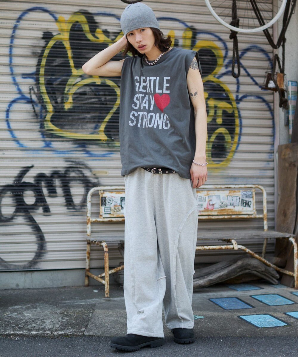 WEGO 【ユニセックス着用ITEM/MLサイズ展開】グラフィックBIGノースリーブ 