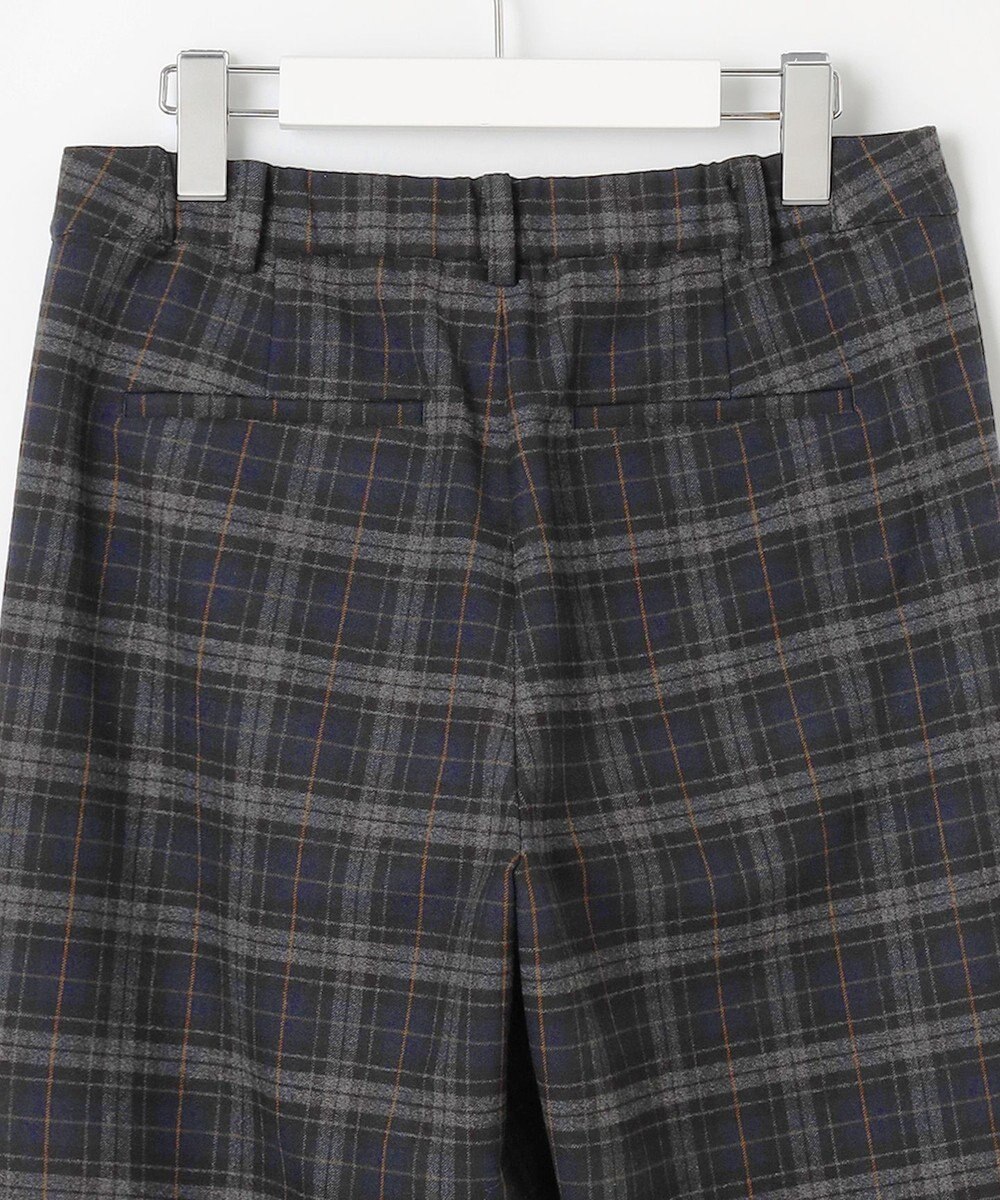 J.PRESS LADIES 【洗える】チェルビックチェック セミワイド パンツ 