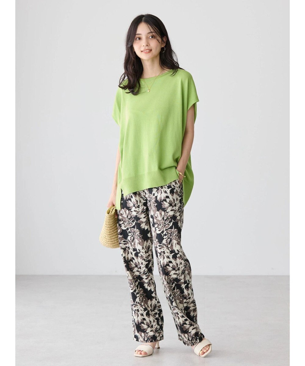 AMERICAN HOLIC 前振りニットフレンチスリーブプルオーバー 