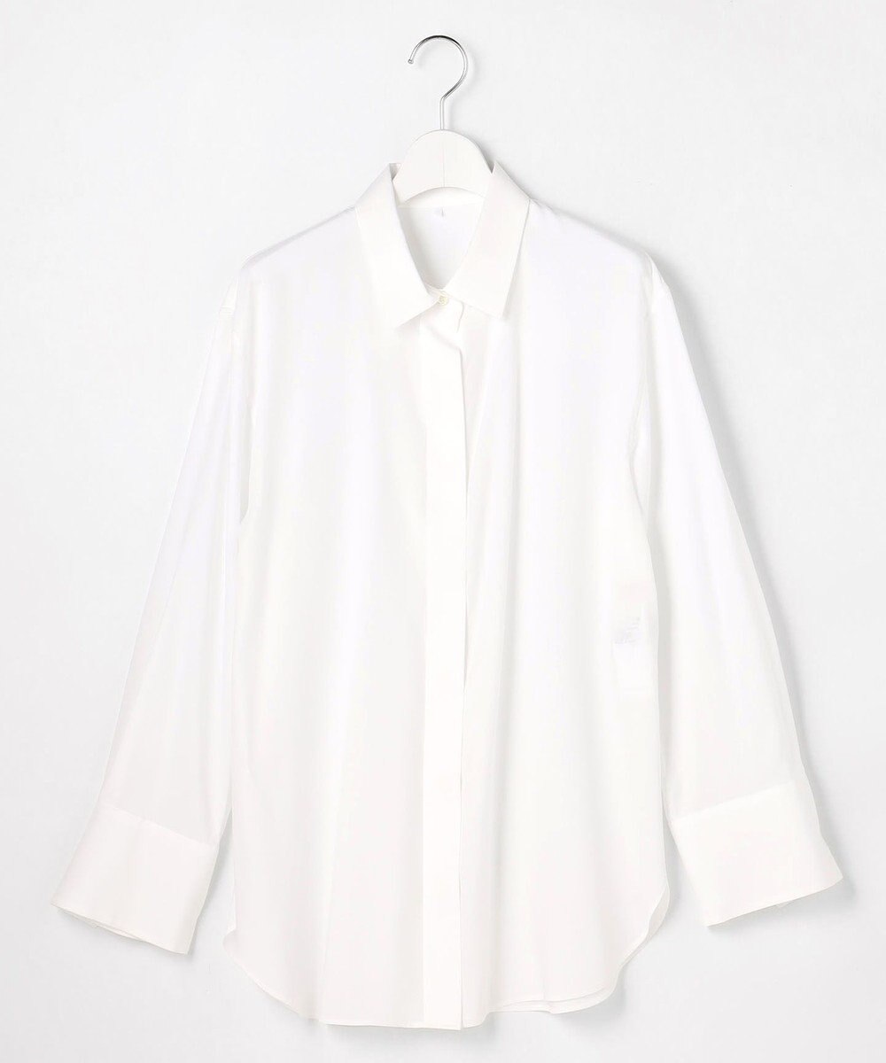自由区 【着回し力抜群・レイヤードにも】ドレープブロード シャツブラウス 