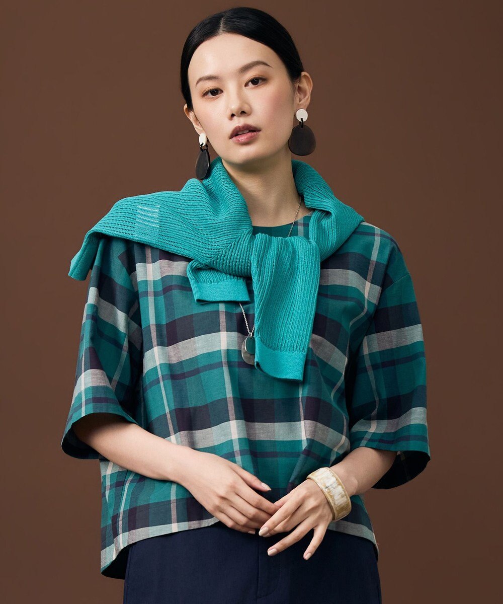 自由区 S ファインリネンナイロン カーディガン 