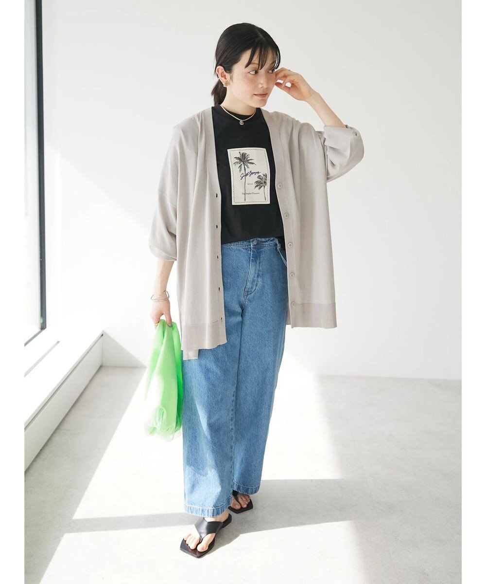 CRAFT STANDARD BOUTIQUE UVカット/接触冷感/マシンウォッシャブル/Vネックビッグニットカーディガン 