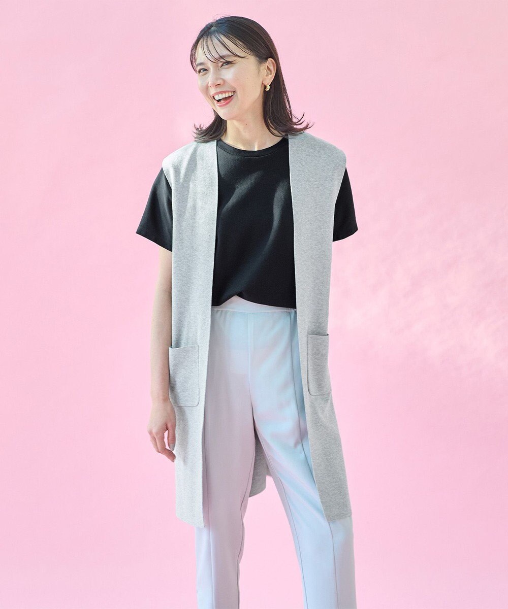 ANY L 【洗濯機可能】スタイルアップ ニットジレ 