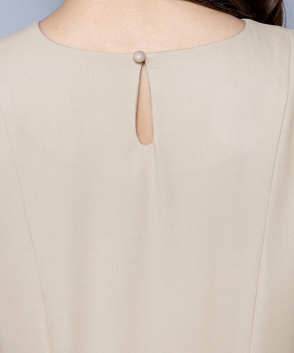 Tiaclasse 【新色追加・洗える】サイドプリーツチュニックブラウス 