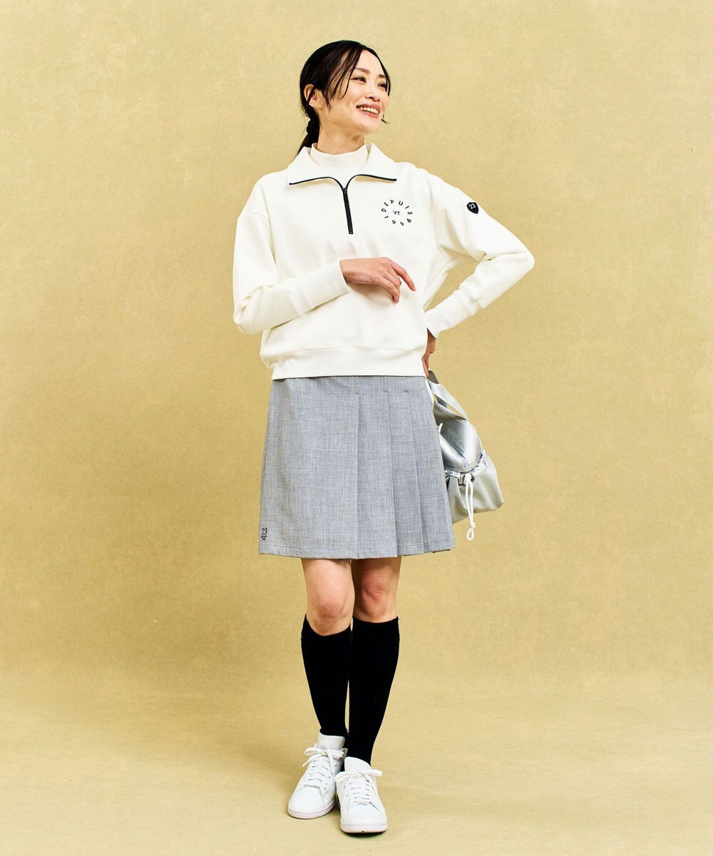 23区GOLF 【WOMEN】ベルト付き プリーツスカート 